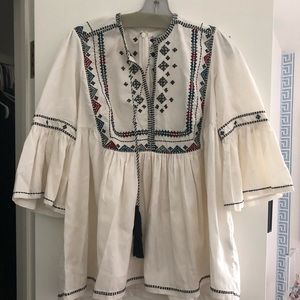 Talitha embroidered cotton blouse like new size M